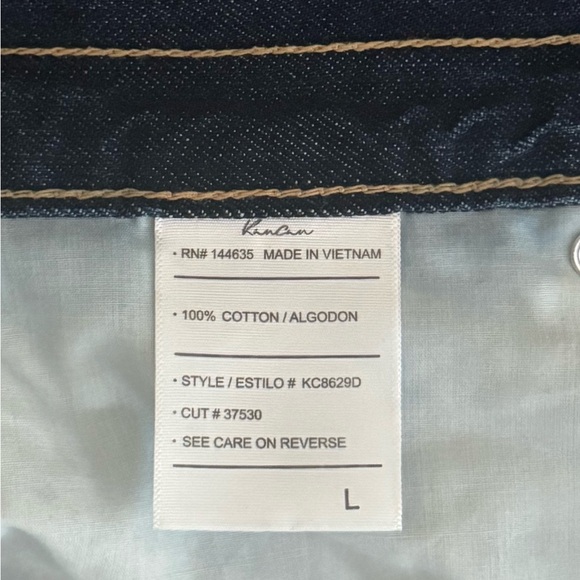 KanCan High Rise Distressed Denim Shorts Women’s Size Large Tie Belt Frayed Hem - Picture 6 of 7